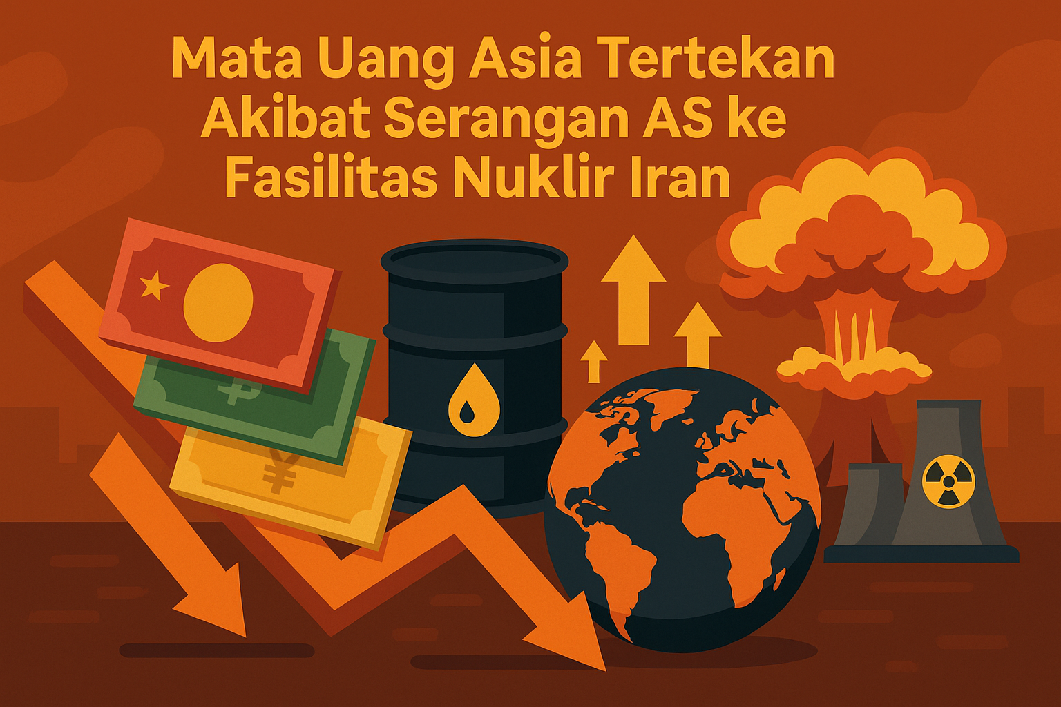Mata Uang Asia Tertekan Akibat Serangan AS ke Fasilitas Nuklir Iran