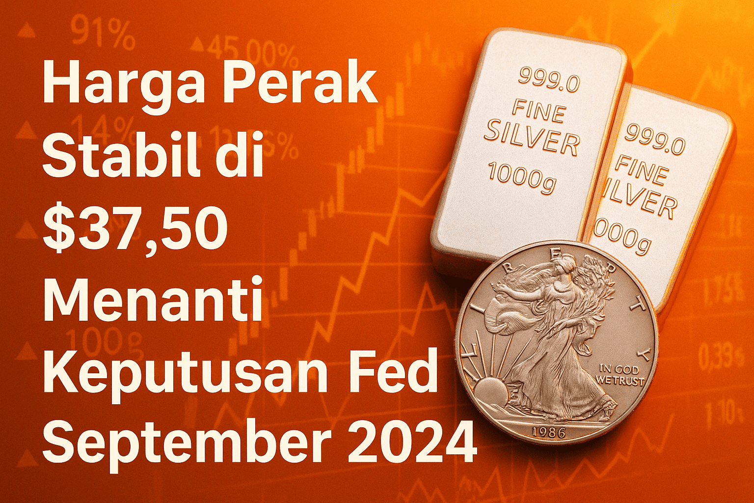 Harga Perak Stabil di $37,50 Menanti Keputusan Fed September 2024