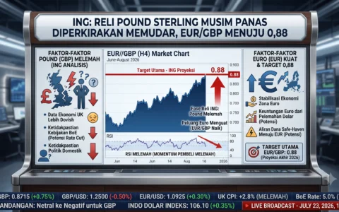 ING: Reli Pound Sterling Musim Panas Diperkirakan Memudar, EUR/GBP Menuju 0,88