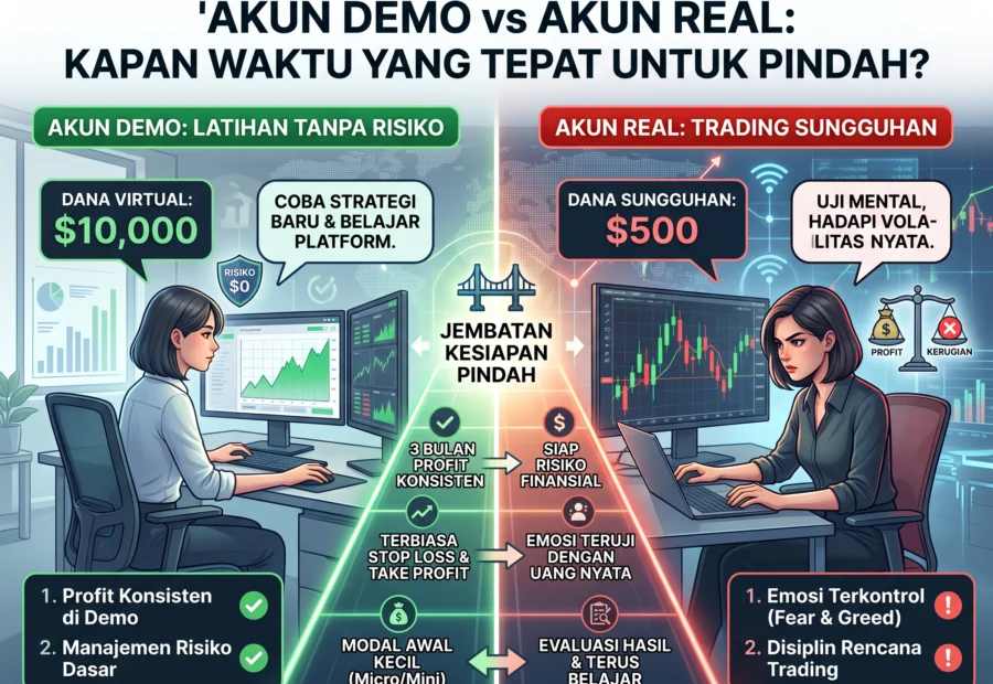 Akun Demo vs Akun Real: Kapan Waktu yang Tepat untuk Pindah?