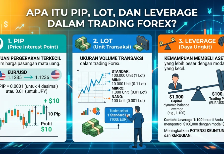 Apa Itu Pip, Lot, dan Leverage dalam Trading Forex?