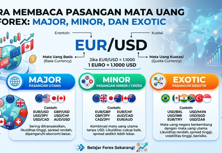 Cara Membaca Pasangan Mata Uang di Forex: Major, Minor, dan Exotic