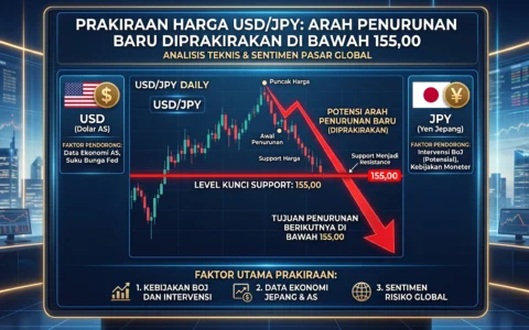 Prakiraan Harga USD/JPY: Arah Penurunan Baru Diprakirakan di Bawah 155,00
