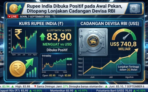 Rupee India Dibuka Positif pada Awal Pekan, Ditopang Lonjakan Cadangan Devisa RBI