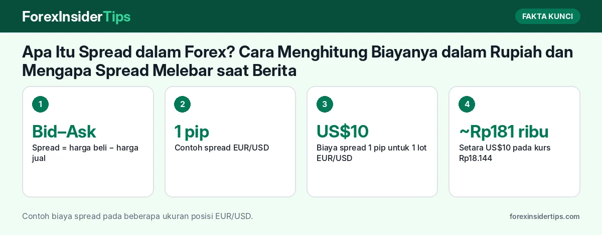 Fakta kunci: Apa Itu Spread dalam Forex? Cara Menghitung Biayanya dalam Rupiah dan Mengapa Spread Melebar saat Berita