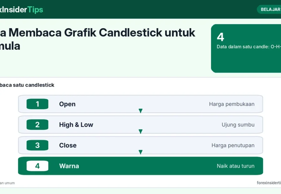 Cara Membaca Grafik Candlestick untuk Pemula: Body, Sumbu, dan Pola Dasar