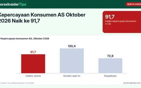 Kepercayaan Konsumen AS Oktober 2026 Naik ke 91,7: Ekspektasi Inflasi 5,8% dan Dampaknya ke Dolar Menjelang FOMC