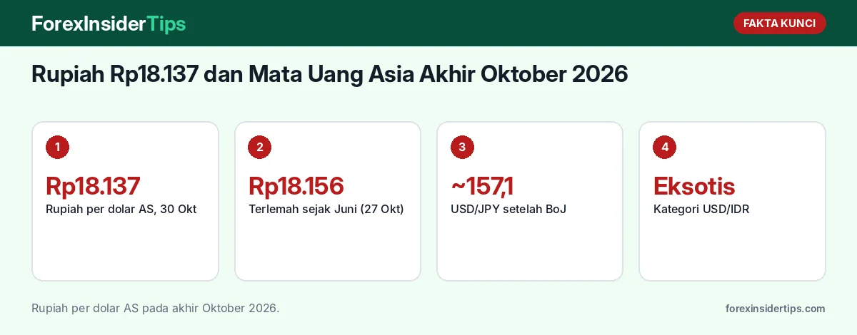 Fakta kunci: Rupiah Rp18.137 dan Mata Uang Asia Akhir Oktober 2026: Apa yang Perlu Diketahui Pemula