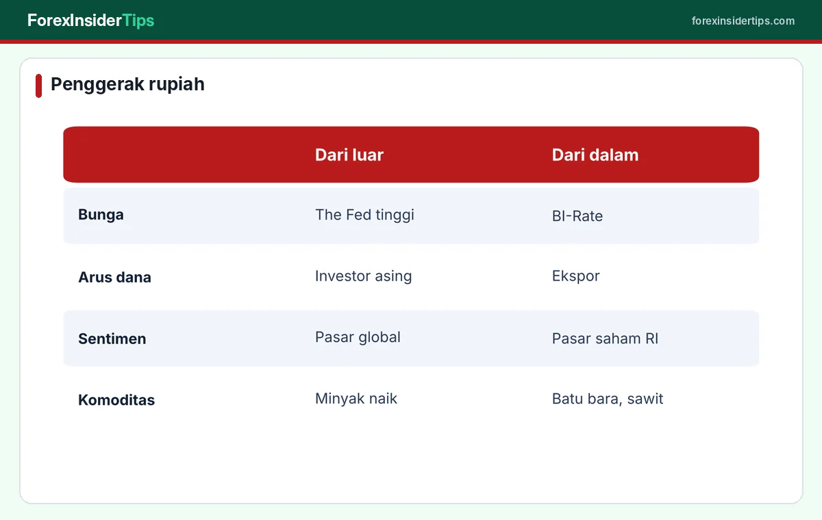 Faktor yang menggerakkan rupiah