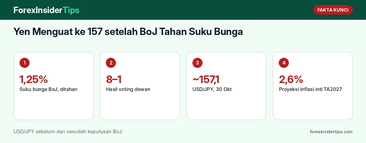 Fakta kunci: Yen Menguat ke 157 setelah BoJ Tahan Suku Bunga: Penjelasan untuk Pemula
